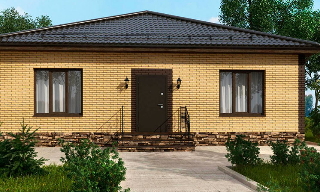 Проекты одноэтажных домов из кирпича | Строй-Дбр - Добрянка от 3669 рублей