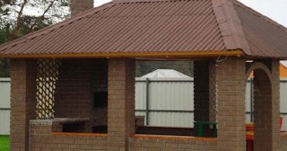 Беседка из кирпича под ключ в Добрянке цена от 3250 рублей - Строй-Дбр